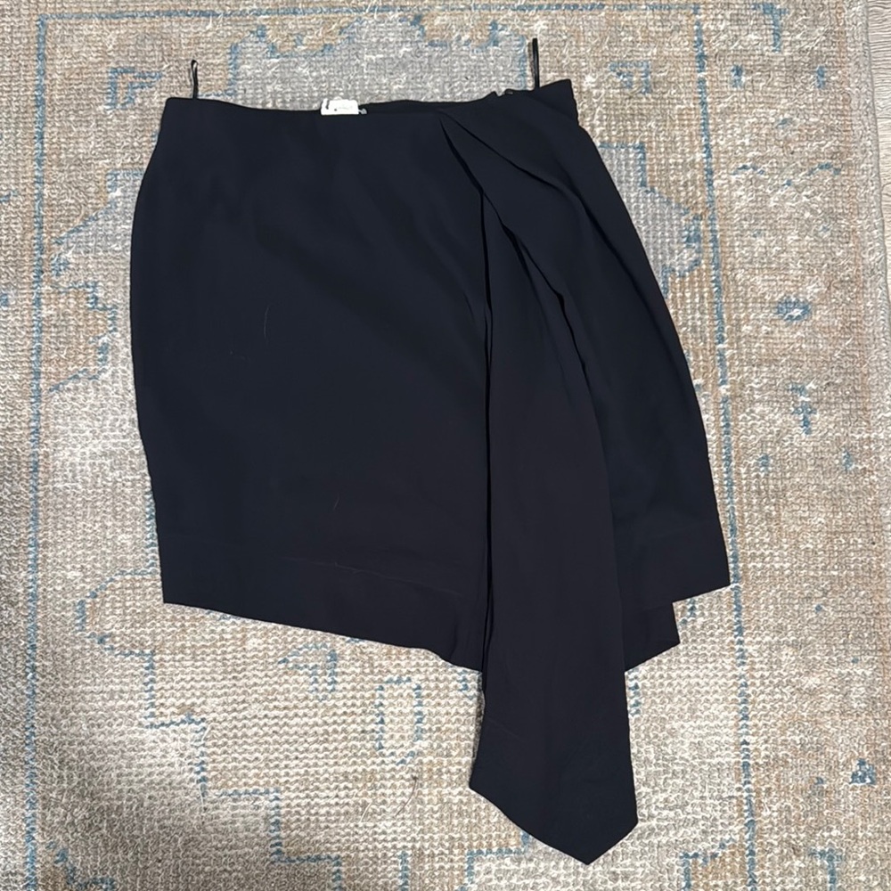 Nina Ricci Black Asymmetrical Mini Skirt for Cocktail